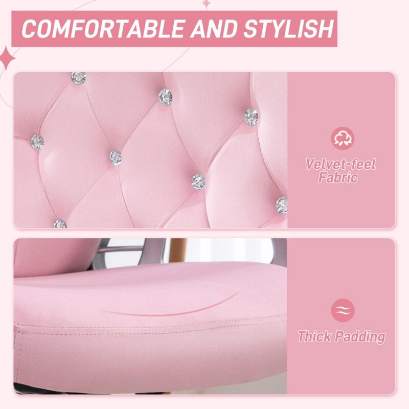 Damerin Modern Pink Swivel Accent Chair - Image 8