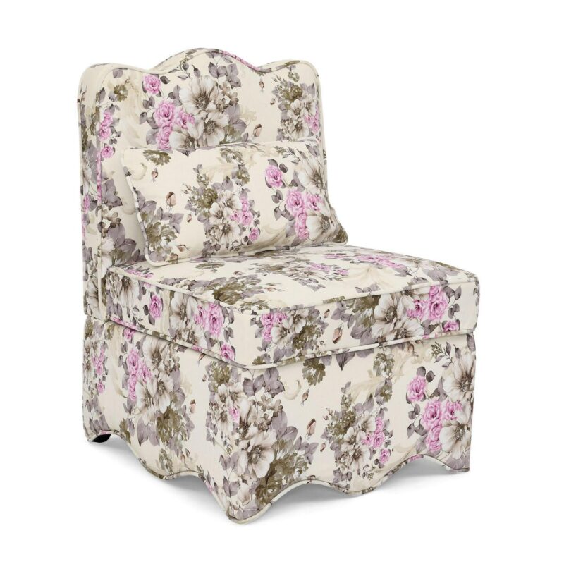 Damerin Modern Pink Flannel Accent Chair