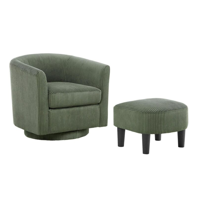EXTRAUP Modern Green Swivel Accent Chair