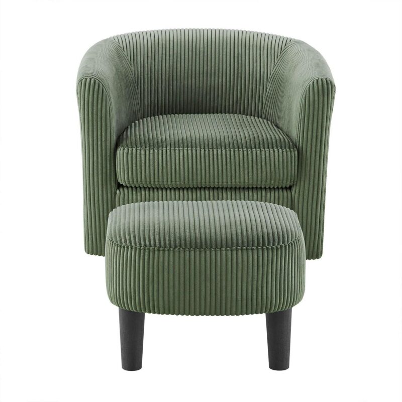 EXTRAUP Modern Green Swivel Accent Chair - Image 7