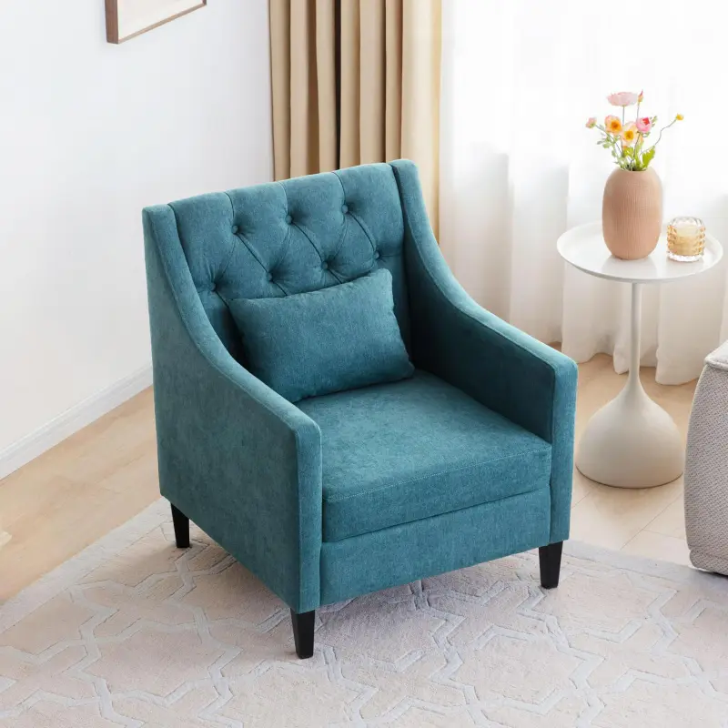 EXTRAUP Modern Teal Accent Chair