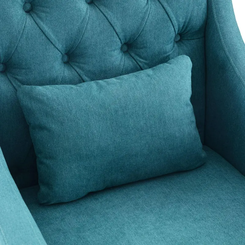 EXTRAUP Modern Teal Accent Chair - Image 5