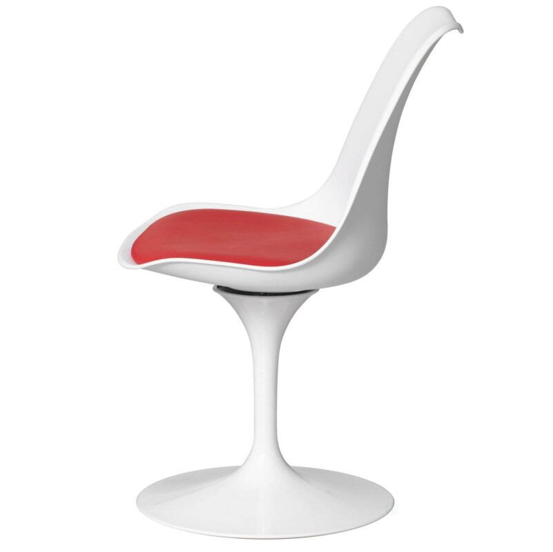 FABULAXE 2 Modern Red Swivel Accent Chair - Image 6