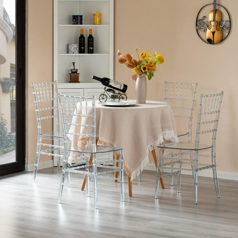 FABULAXE Modern Clear Accent Chair - Image 4