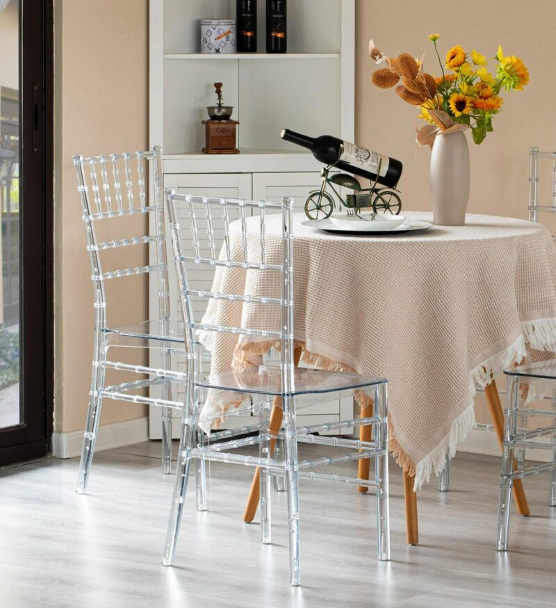FABULAXE Modern Clear Accent Chair - Image 8
