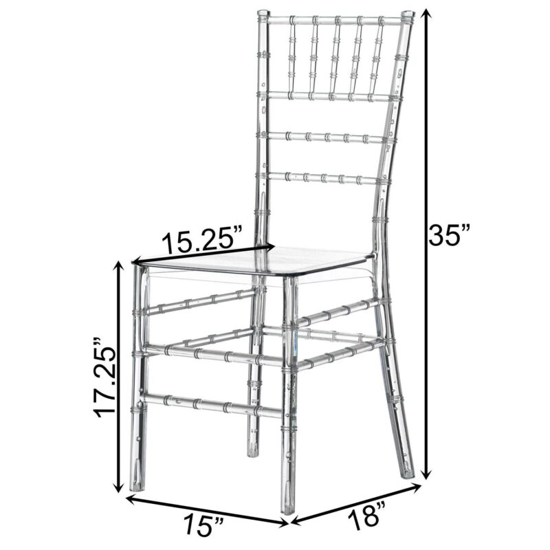 FABULAXE Modern Clear Accent Chair - Image 7