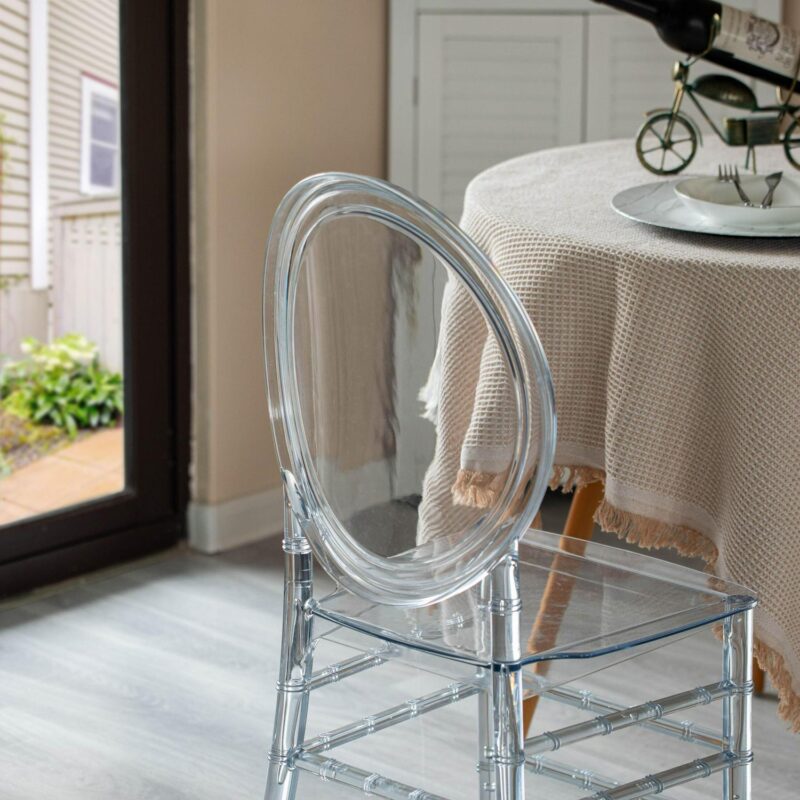 FABULAXE Modern Clear Accent Chair - Image 4