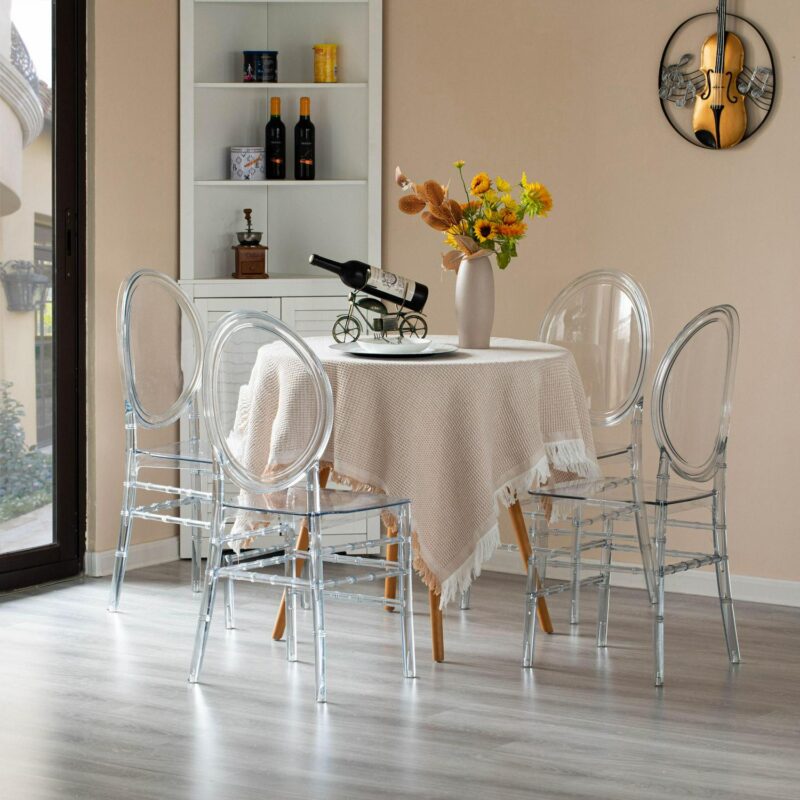 FABULAXE Modern Clear Accent Chair - Image 2
