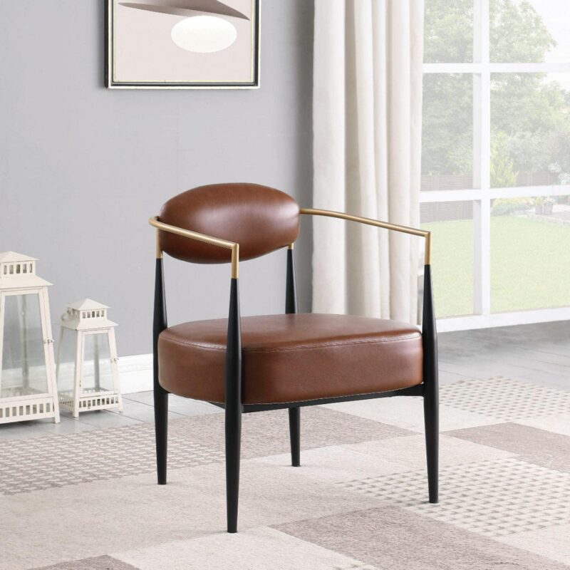 FARATI Midcentury BROWN Accent Chair