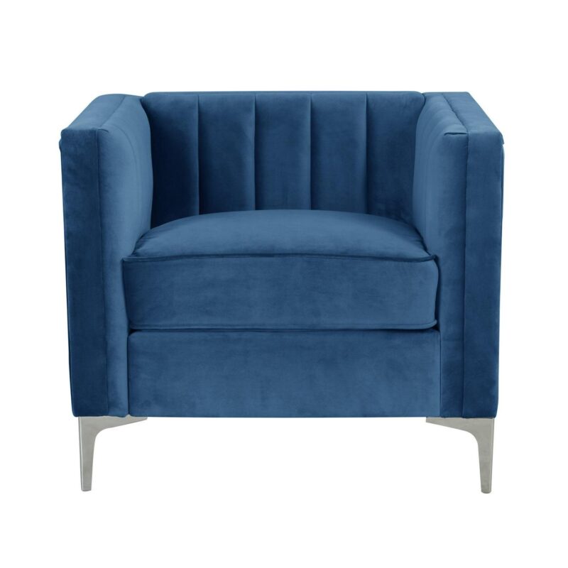 FARATI Modern Blue Accent Chair - Image 7