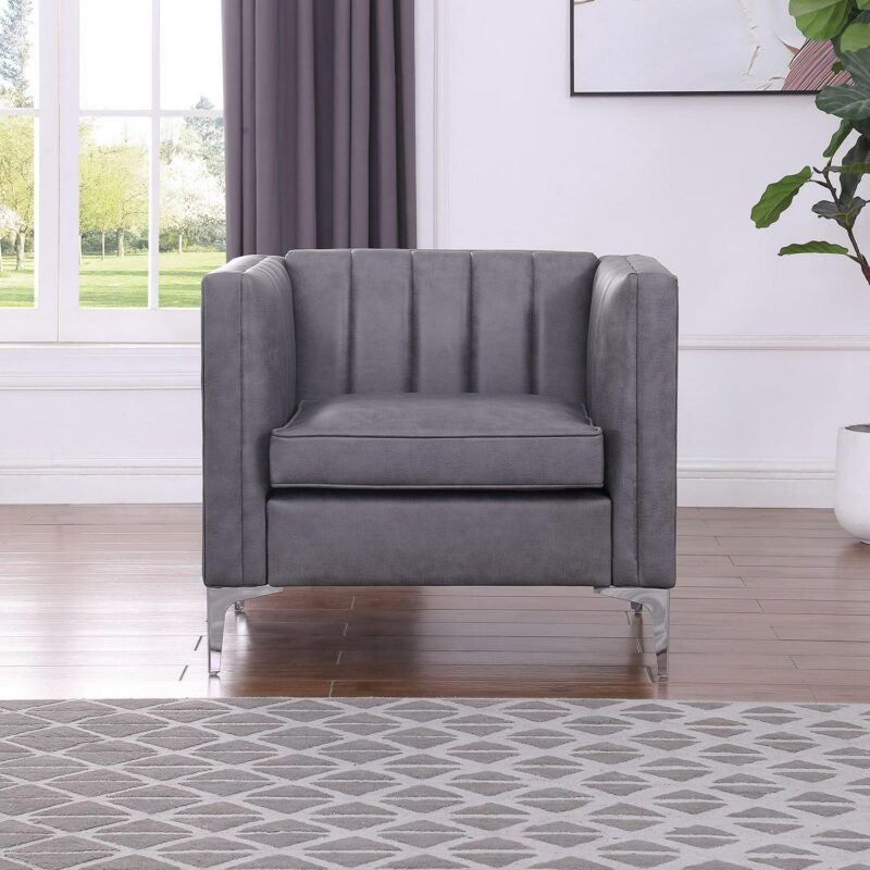 FARATI Modern Gray Accent Chair