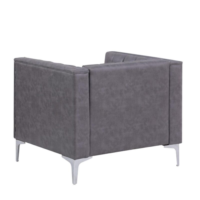 FARATI Modern Gray Accent Chair - Image 4