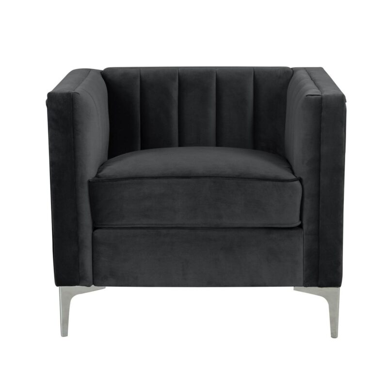 FARATI Rustic Black Accent Chair - Image 2