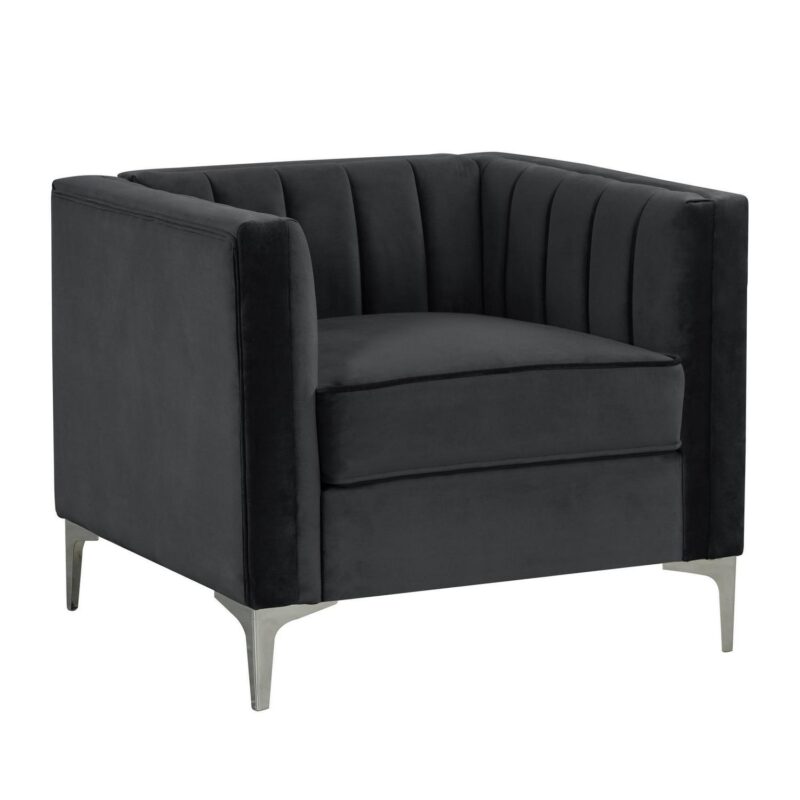 FARATI Rustic Black Accent Chair - Image 3