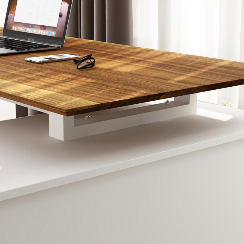 FUFU&GAGA 54.3-Inches Multiple colors/finishes Modern/Contemporary Executive desk Hutch Included - Image 9