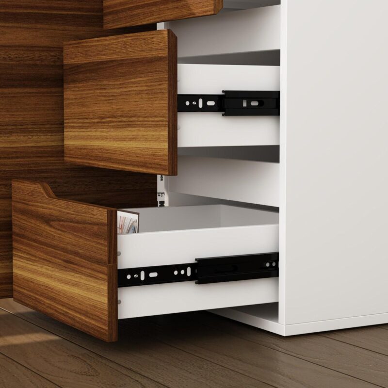 FUFU&GAGA 54.3-Inches Multiple colors/finishes Modern/Contemporary Executive desk Hutch Included - Image 8