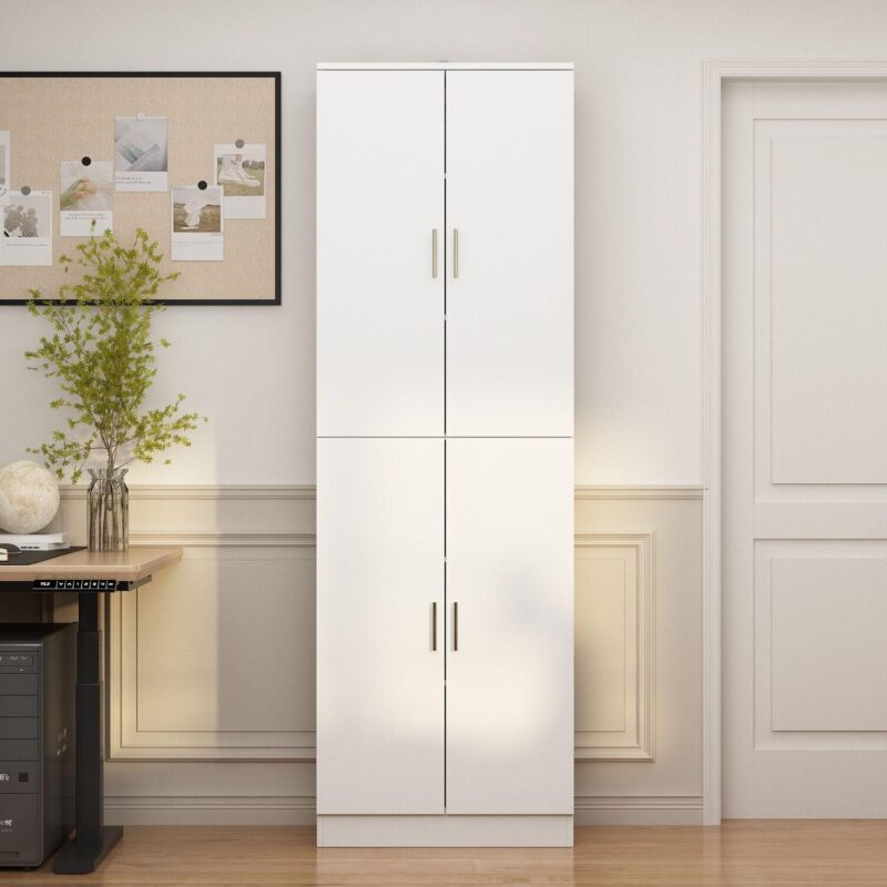 FUFU&GAGA 6 -Shelf White Office Cabinet - Image 3