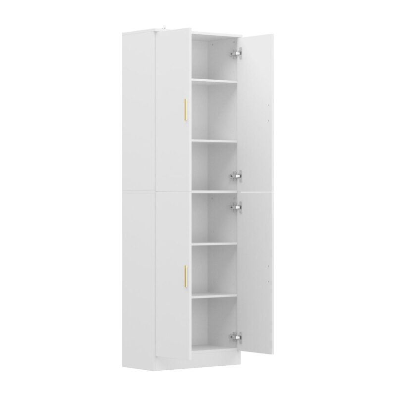 FUFU&GAGA 6 -Shelf White Office Cabinet - Image 5