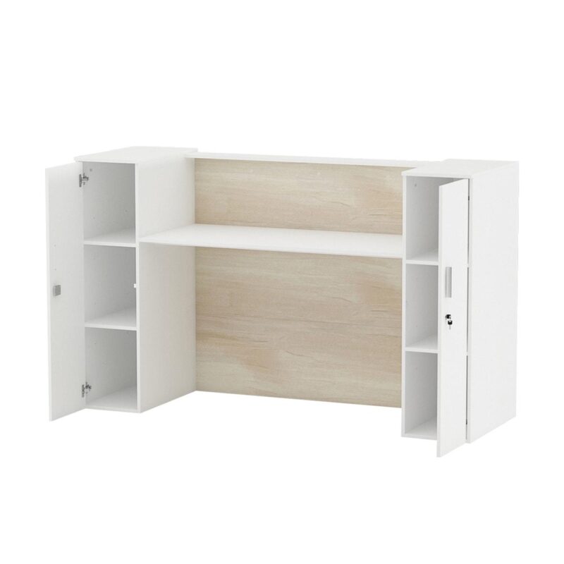 FUFU&GAGA 70.9-Inches Multiple colors/finishes Modern/Contemporary Reception desk Hutch Included - Image 12