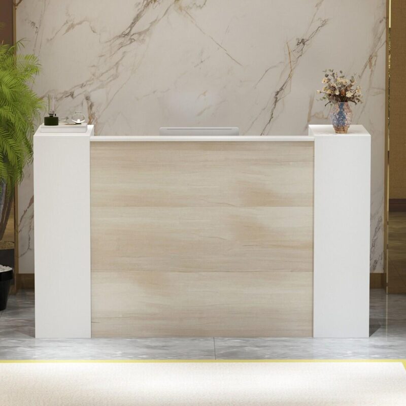 FUFU&GAGA 70.9-Inches Multiple colors/finishes Modern/Contemporary Reception desk Hutch Included - Image 10