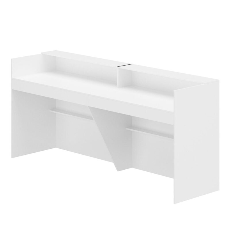 FUFU&GAGA 86.6-Inches White Modern/Contemporary Reception desk Hutch Included - Image 5