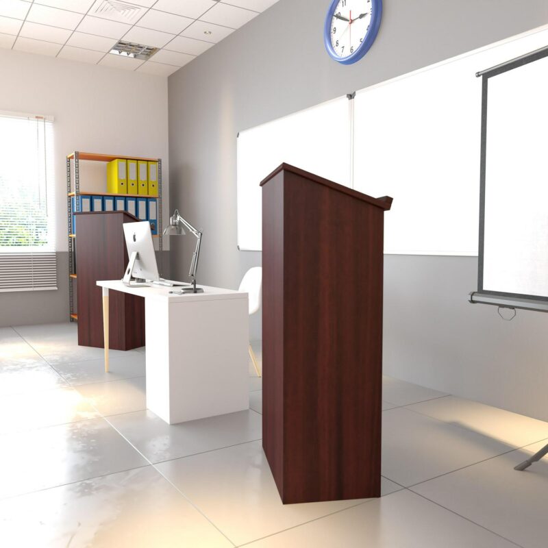 Flash Furniture 23.0-Inches Brown Modern/Contemporary Standing desk - Image 7