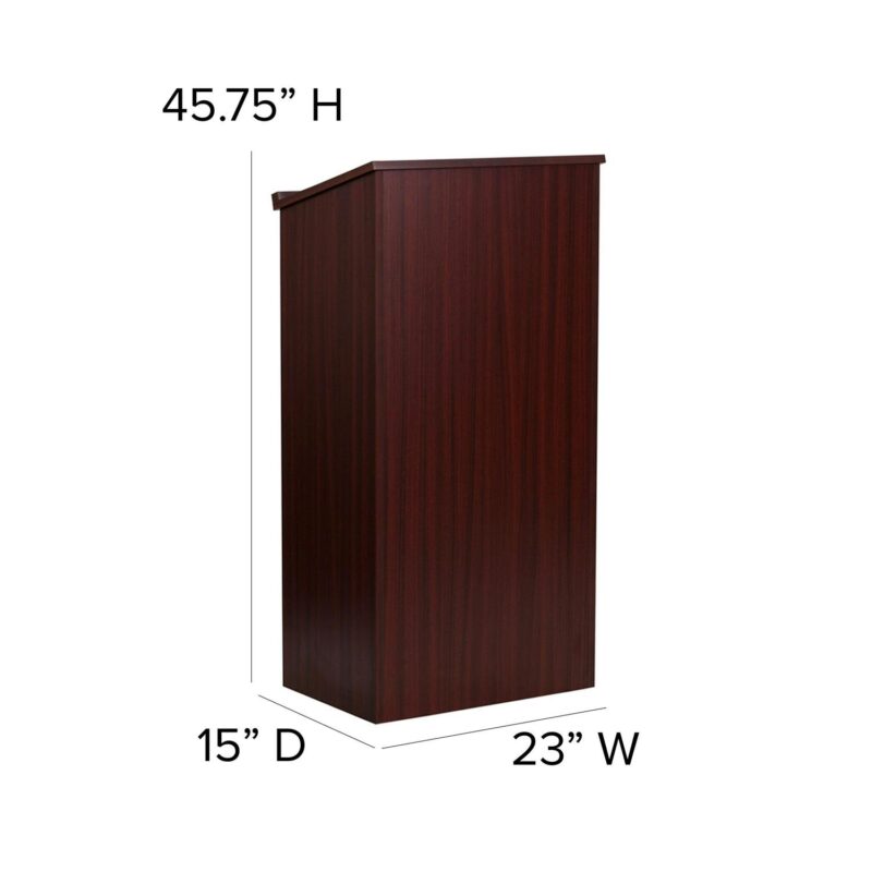 Flash Furniture 23.0-Inches Brown Modern/Contemporary Standing desk - Image 6
