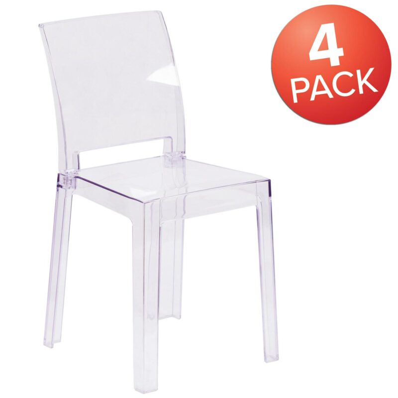 Flash Furniture 4 McKenna Modern Transparent Crystal Accent Chair - Image 2