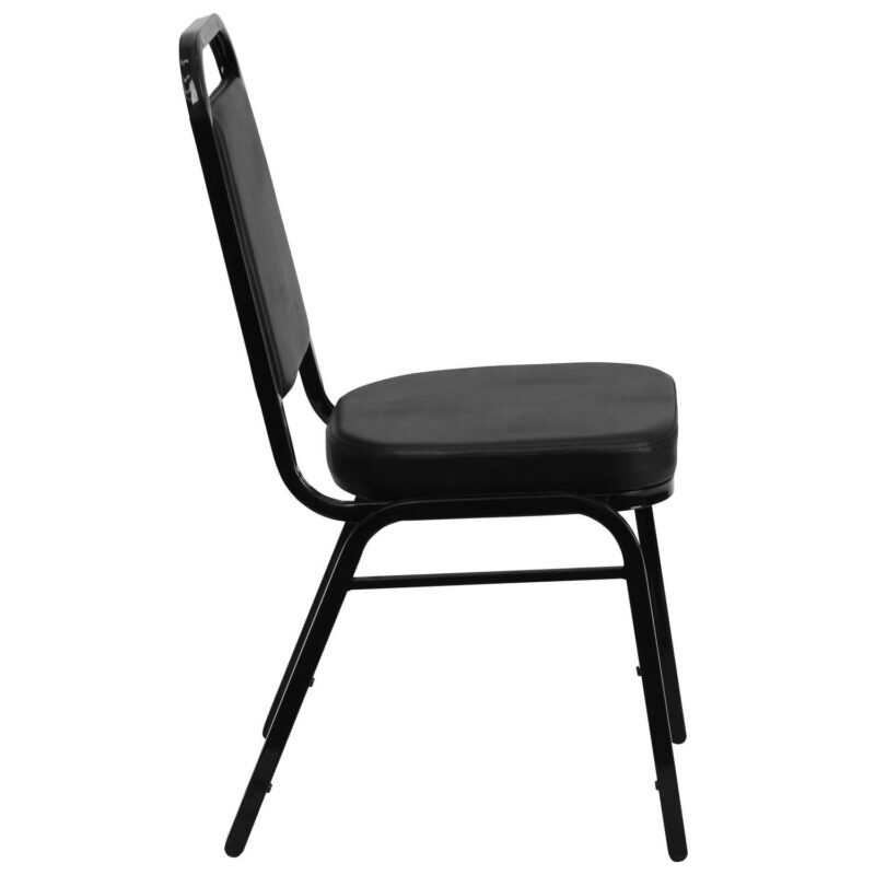 Flash Furniture 4 Modern Black Vinyl/Black Frame Vinyl Accent Chair - Image 8