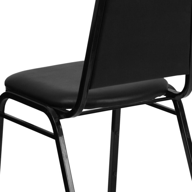 Flash Furniture 4 Modern Black Vinyl/Black Frame Vinyl Accent Chair - Image 11