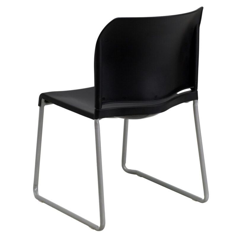 Flash Furniture 5 Hercules Modern Black Plastic Accent Chair - Image 9