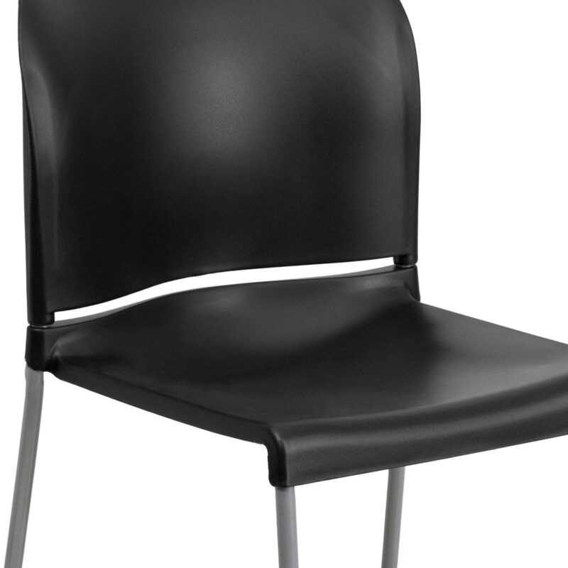Flash Furniture 5 Hercules Modern Black Plastic Accent Chair - Image 13