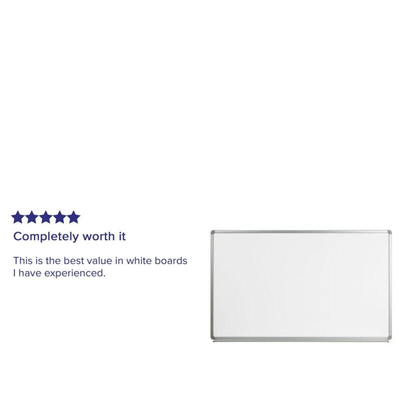 Flash Furniture 60-Inches W x 36-Inches H Magnetic Dry erase board - Image 4