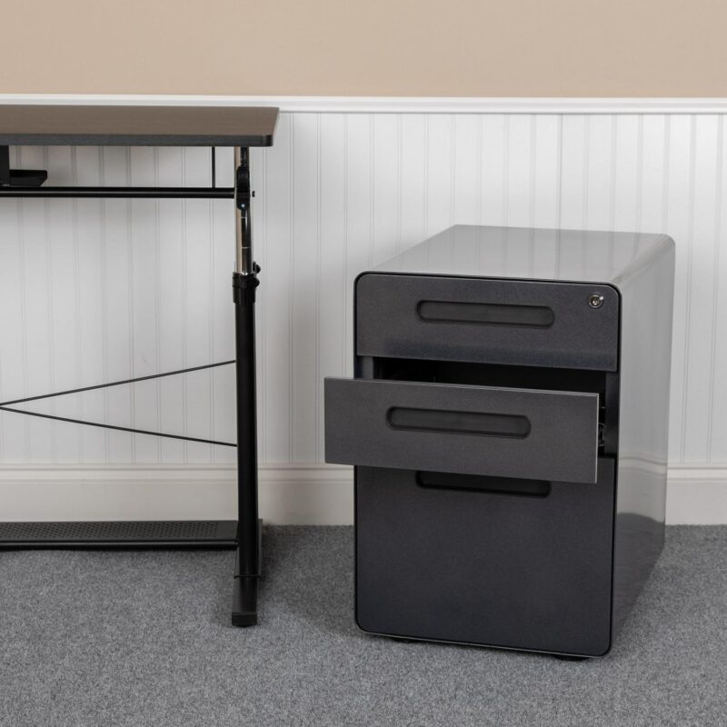 Flash Furniture Black 3 -Drawer 16-Inches File Cabinet - Image 2