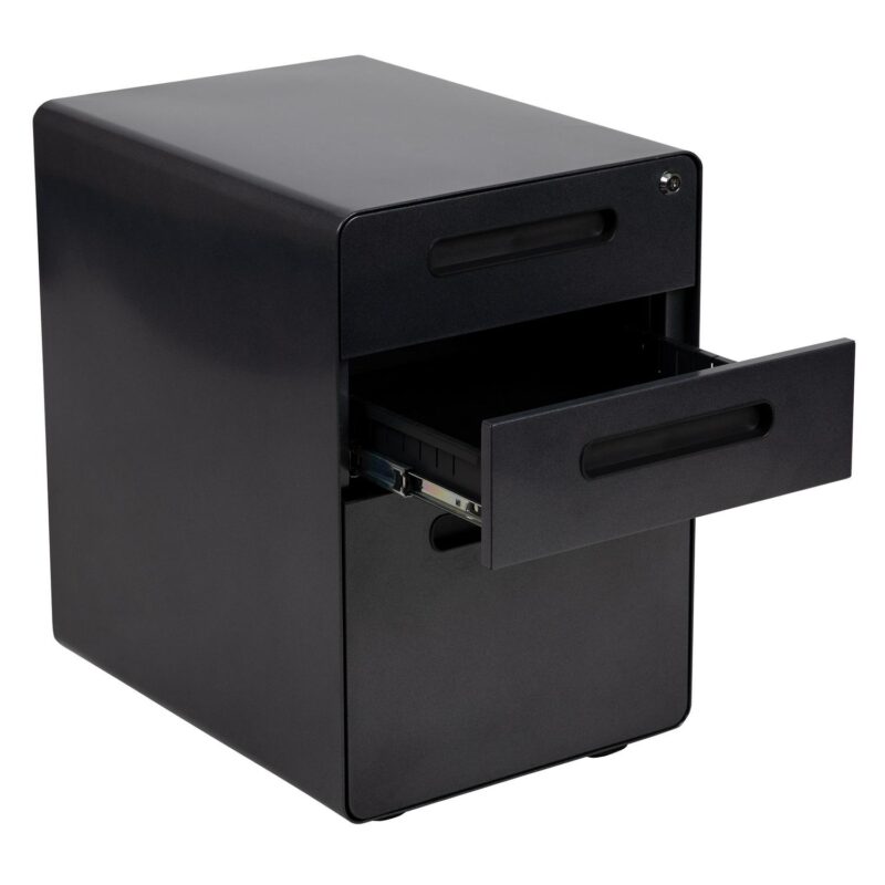 Flash Furniture Black 3 -Drawer 16-Inches File Cabinet - Image 8