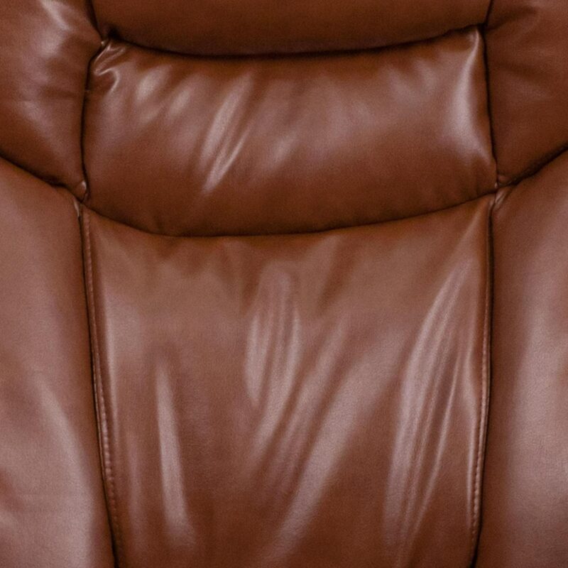Flash Furniture Brown Vintage Faux leather Upholstered Swivel Recliner with Ottoman Set - Image 12