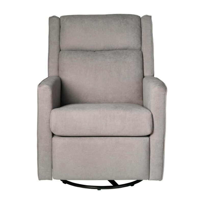 Flash Furniture Cash Light Gray Polyester Upholstered Swivel Recliner - Image 10