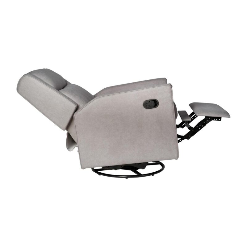 Flash Furniture Cash Light Gray Polyester Upholstered Swivel Recliner - Image 14