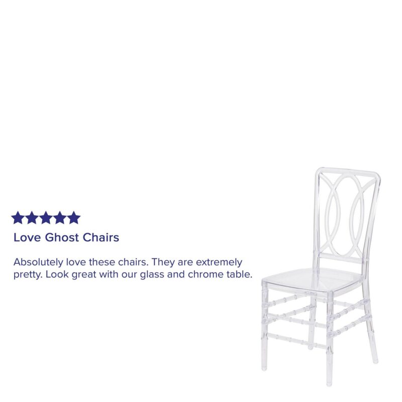 Flash Furniture Flash Elegance Modern Crystal Ice Plastic Accent Chair - Image 11