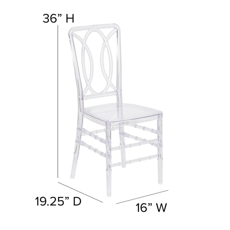 Flash Furniture Flash Elegance Modern Crystal Ice Plastic Accent Chair - Image 4