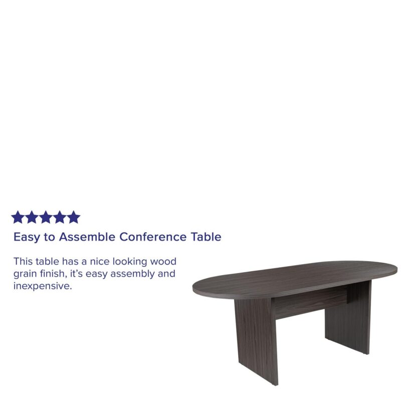 Flash Furniture Gray 6 -Person Conference table ( 35-in W x 29.5-in H ) - Image 4