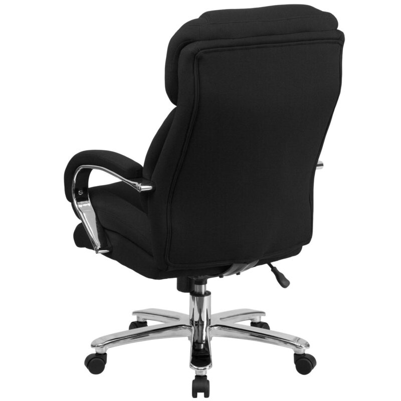 Flash Furniture HERCULES Black Fabric Contemporary Adjustable Height Swivel Fabric Desk Chair - Image 9
