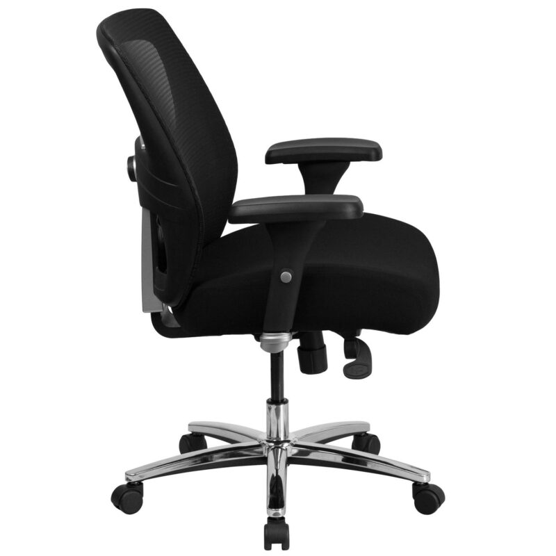 Flash Furniture HERCULES Black Contemporary Adjustable Height Swivel Fabric Desk Chair - Image 11