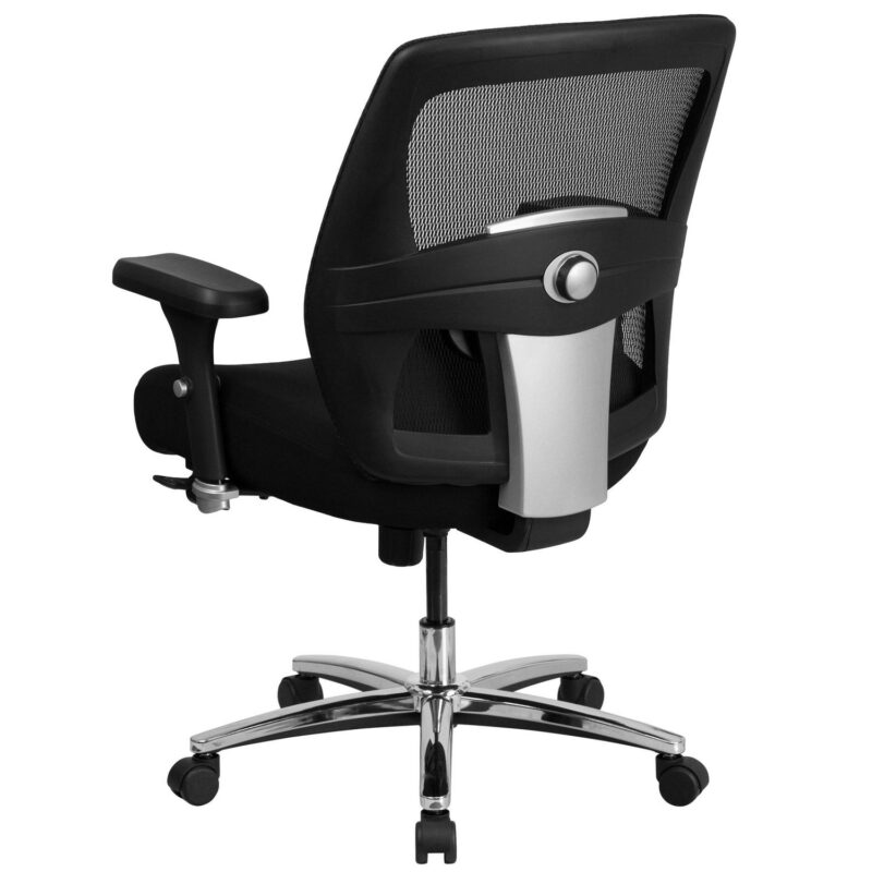Flash Furniture HERCULES Black Contemporary Adjustable Height Swivel Fabric Desk Chair - Image 9