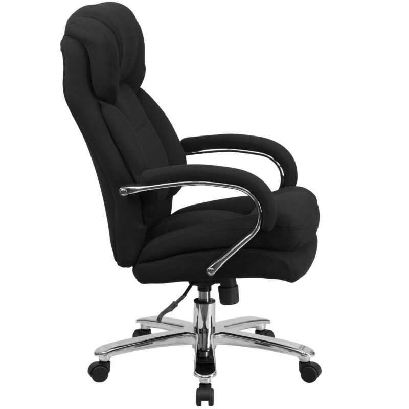 Flash Furniture HERCULES Black Fabric Contemporary Adjustable Height Swivel Fabric Desk Chair - Image 11