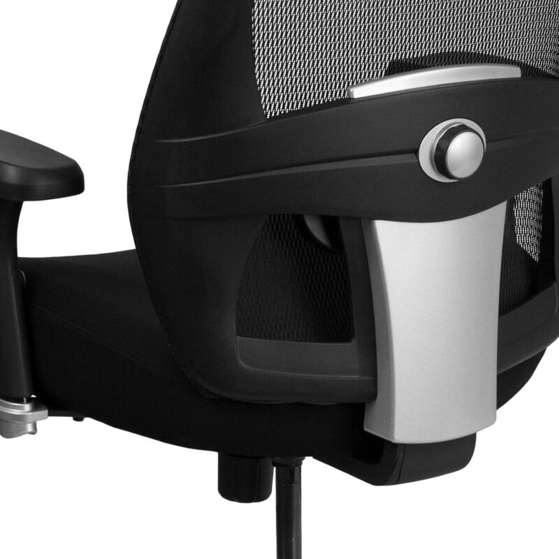 Flash Furniture HERCULES Black Contemporary Adjustable Height Swivel Fabric Desk Chair - Image 10