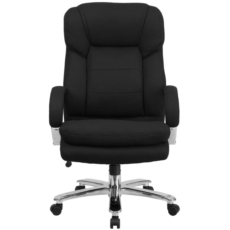 Flash Furniture HERCULES Black Fabric Contemporary Adjustable Height Swivel Fabric Desk Chair - Image 2