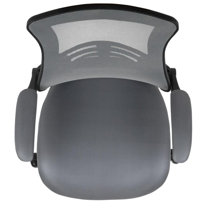 Flash Furniture Kelista Dark Gray Mesh/Black Frame Contemporary Adjustable Height Swivel Mesh Drafting Chair - Image 14