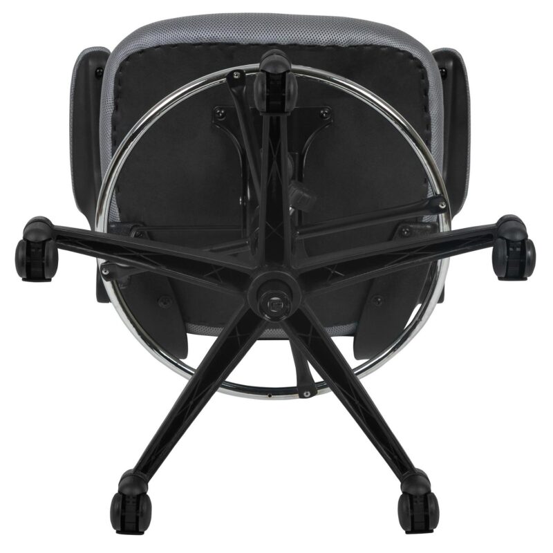 Flash Furniture Kelista Dark Gray Mesh/Black Frame Contemporary Adjustable Height Swivel Mesh Drafting Chair - Image 15