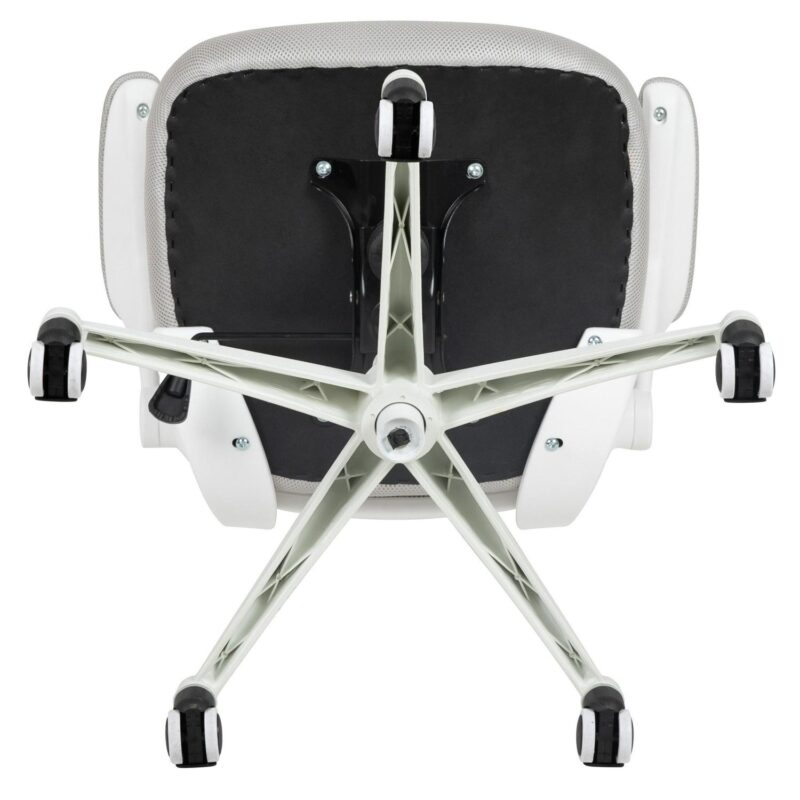 Flash Furniture Kelista Light Gray Mesh/White Frame Contemporary Adjustable Height Swivel Mesh Task Chair - Image 13
